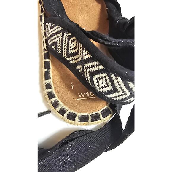 Toms Bella Espadrille Woven Diamond Sandals Size 10 - Picture 2 of 8